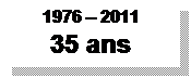 Zone de Texte: 1976  2011
35 ans
