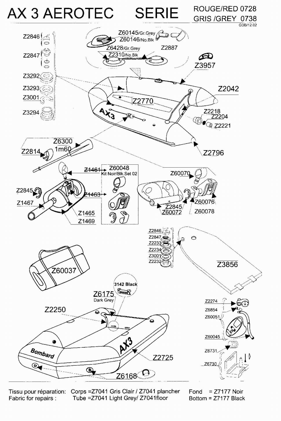BOMBARD TECHNIQUE VUE ECLATEE AX3 AEROTEC