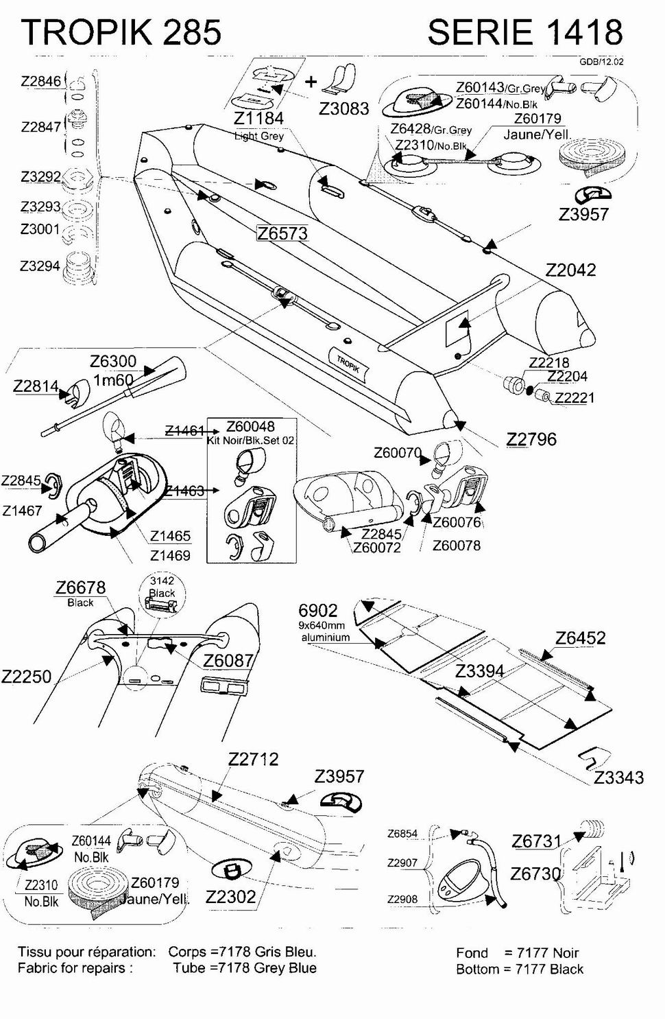 BOMBARD TECHNIQUE VUE ECLATEE TROPIK 285