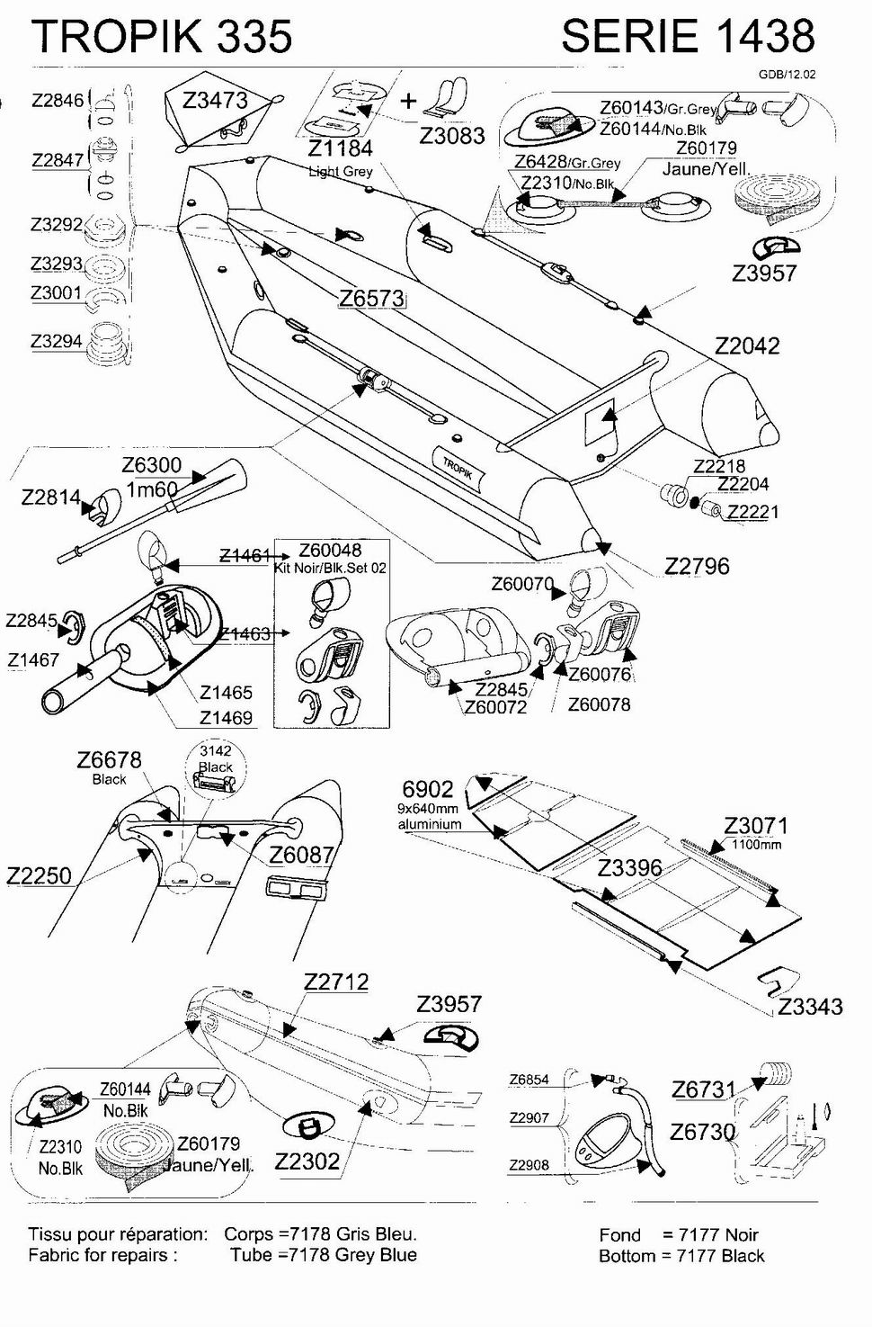 BOMBARD TECHNIQUE VUE ECLATEE TROPIK 335 AEROTEC