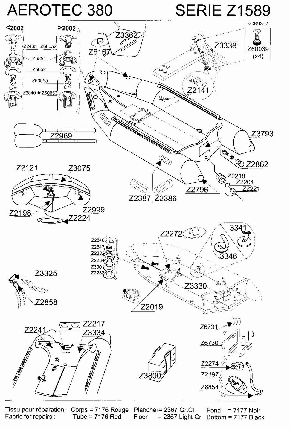 BOMBARD TECHNIQUE VUE ECLATEE AEROTEC 380