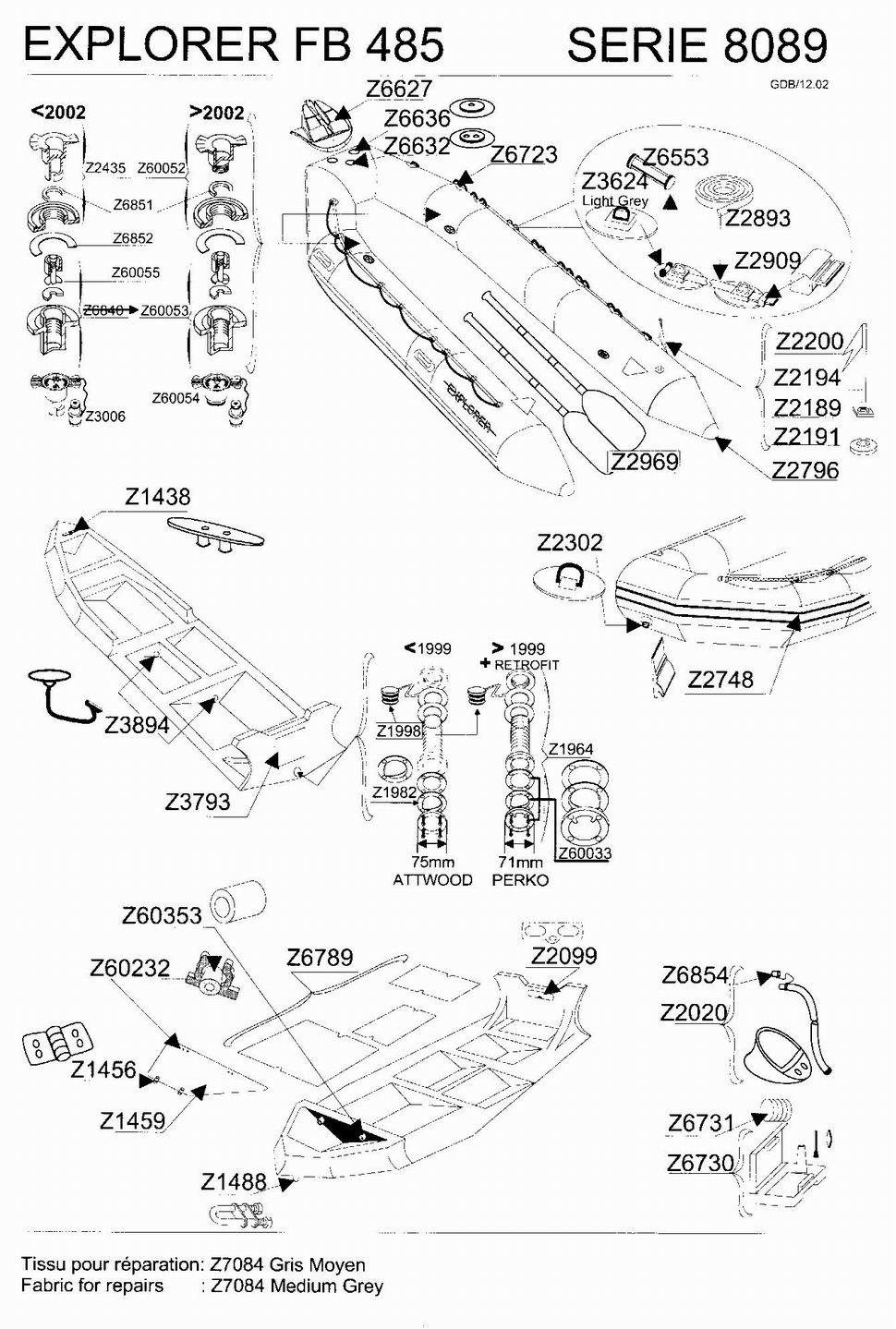 BOMBARD TECHNIQUE VUE ECLATEE EXPLORER FB 485 SERIE 8089