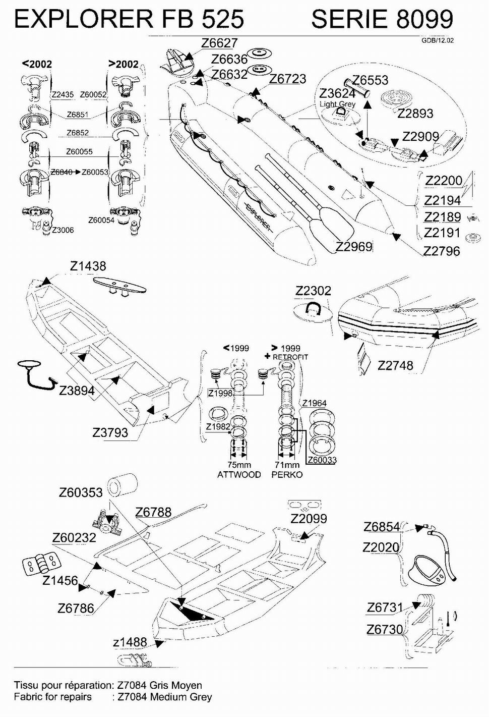 BOMBARD TECHNIQUE VUE ECLATEE EXPLORER FB 525 SERIE 8099